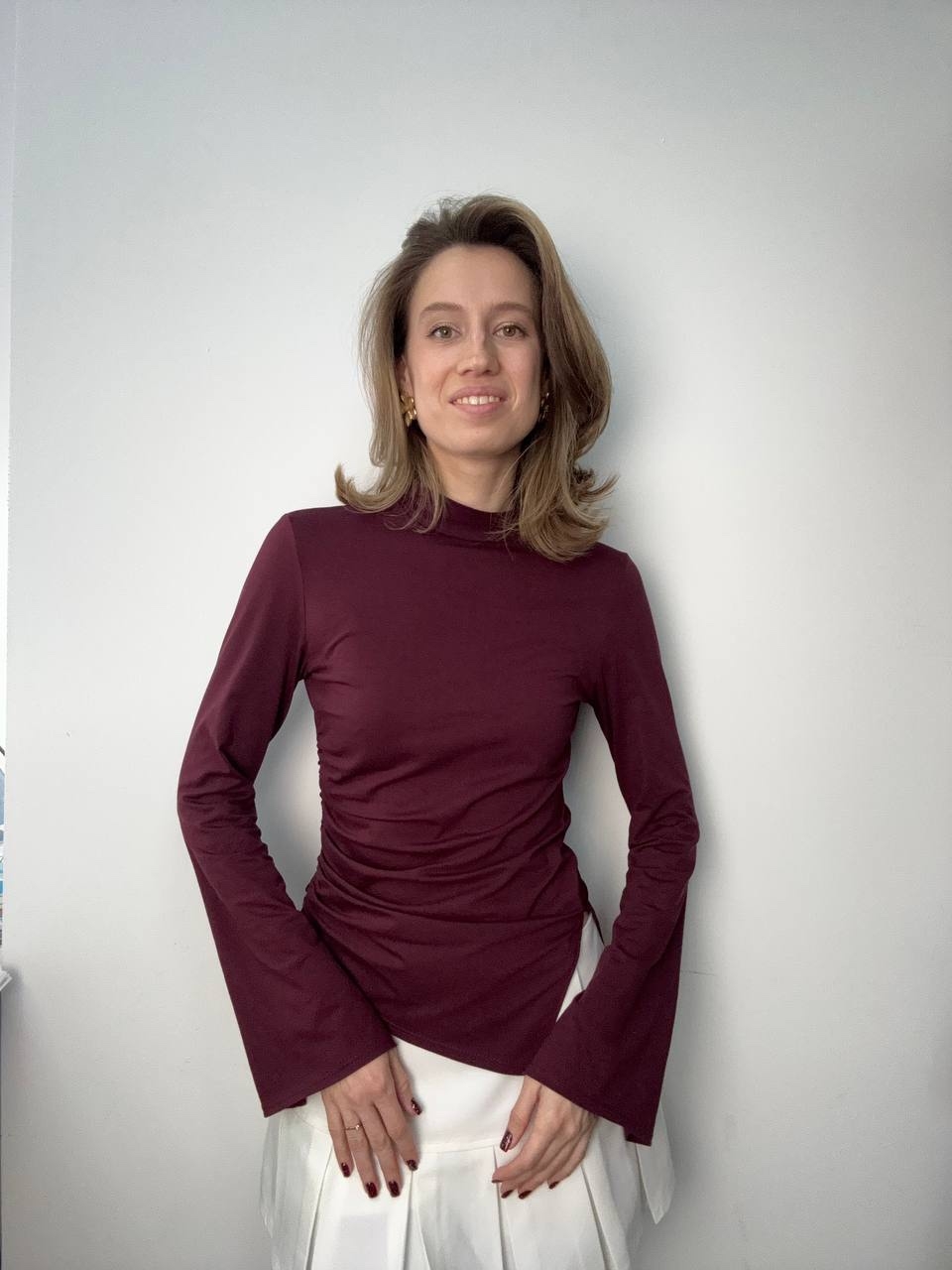 Лонгслив из кулирной глади